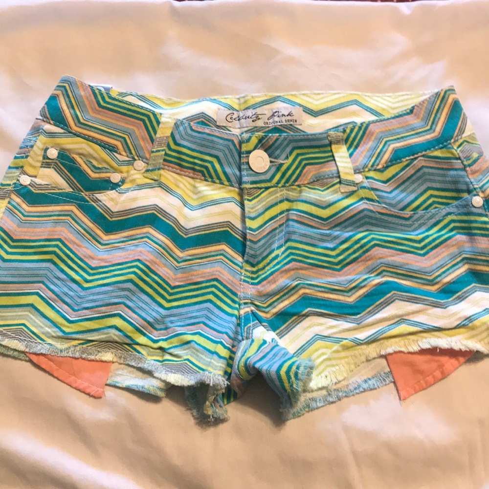 Celebrity Pink With Tags multicolored denim shorts